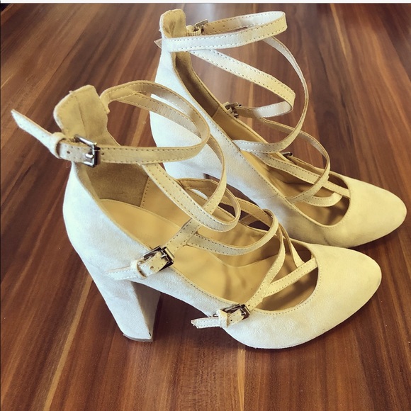 Wild Diva Lounge Suede Fringe Chunky Heeled Booties